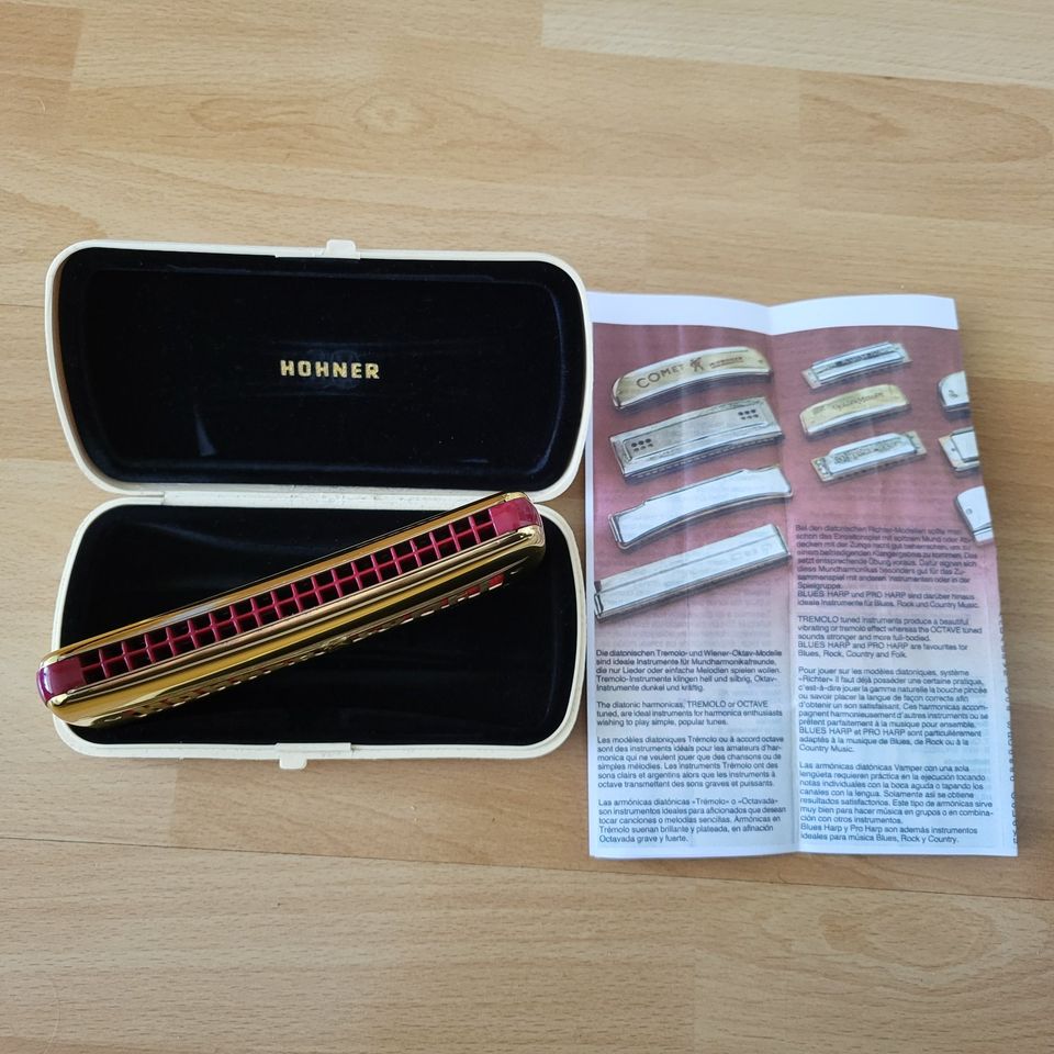 Unbespielte, desinfizierte Wende-HOHNER-MuHa " Comet 3427 in C+G in Opfenbach