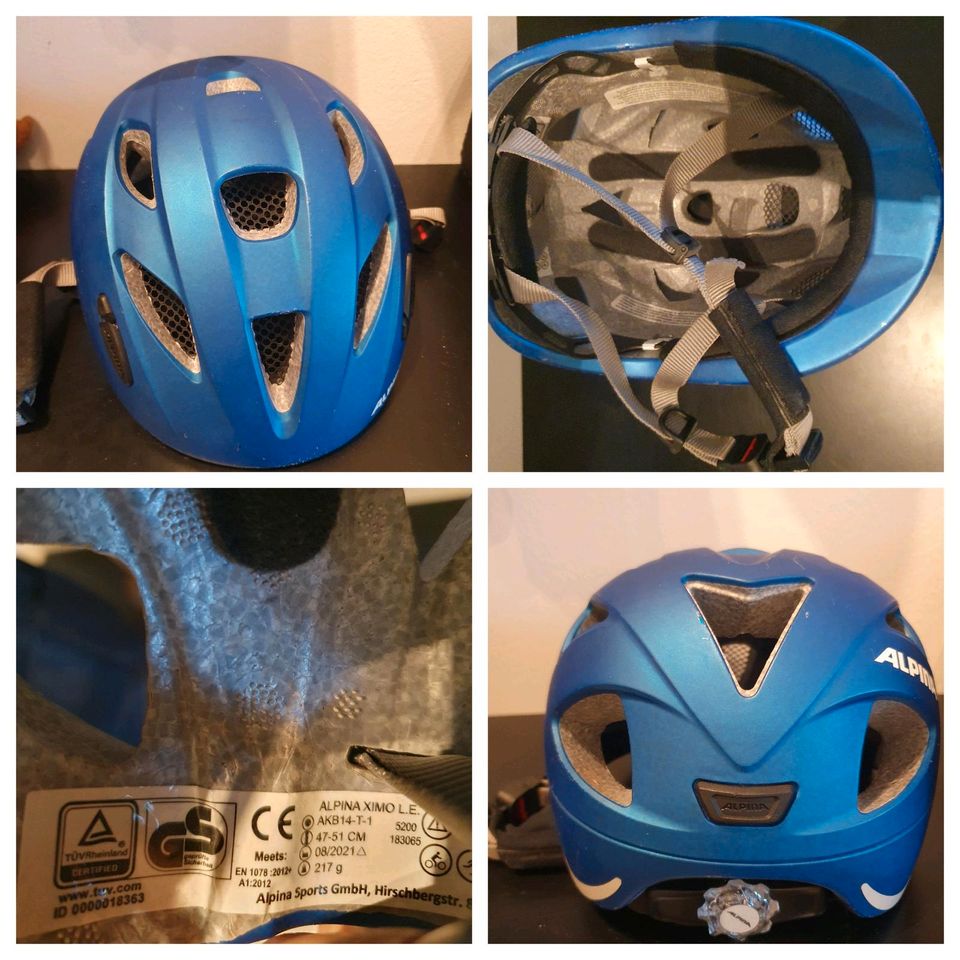 Helm Alpina Ximo Kinder 47-51 cm in Haar