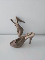chice Tamaris high heel Sandalette mit Plateau • TAUPE sling Baden-Württemberg - Friedrichshafen Vorschau