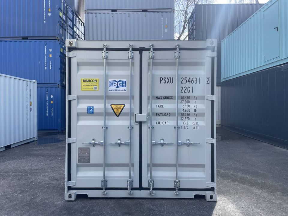 ✅ 20 Fuß ONE WAY, NEU Lagercontainer/ Seecontainer/ Materialcontainer RAL 7035 lichtgrau in Hamburg