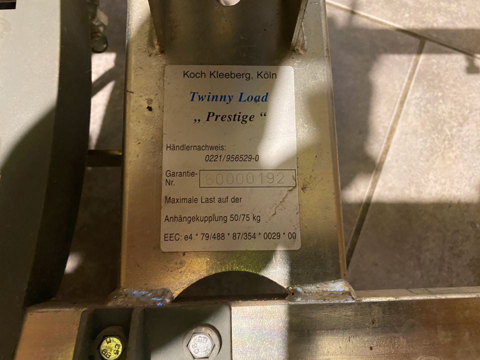 Koch Kleeberg Twinny Load "Prestige" Fahrradträger f. Bastler in Fürstenau