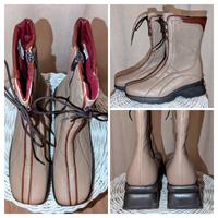 Stiefeletten Stiefel beige rot Leder 39 wie Hispanitas Dresden - Gorbitz-Ost Vorschau
