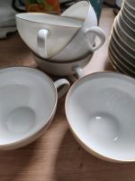 5 Tassen Kaffeetassen Arzberg Grauband mit Goldrand Hessen - Idstein Vorschau