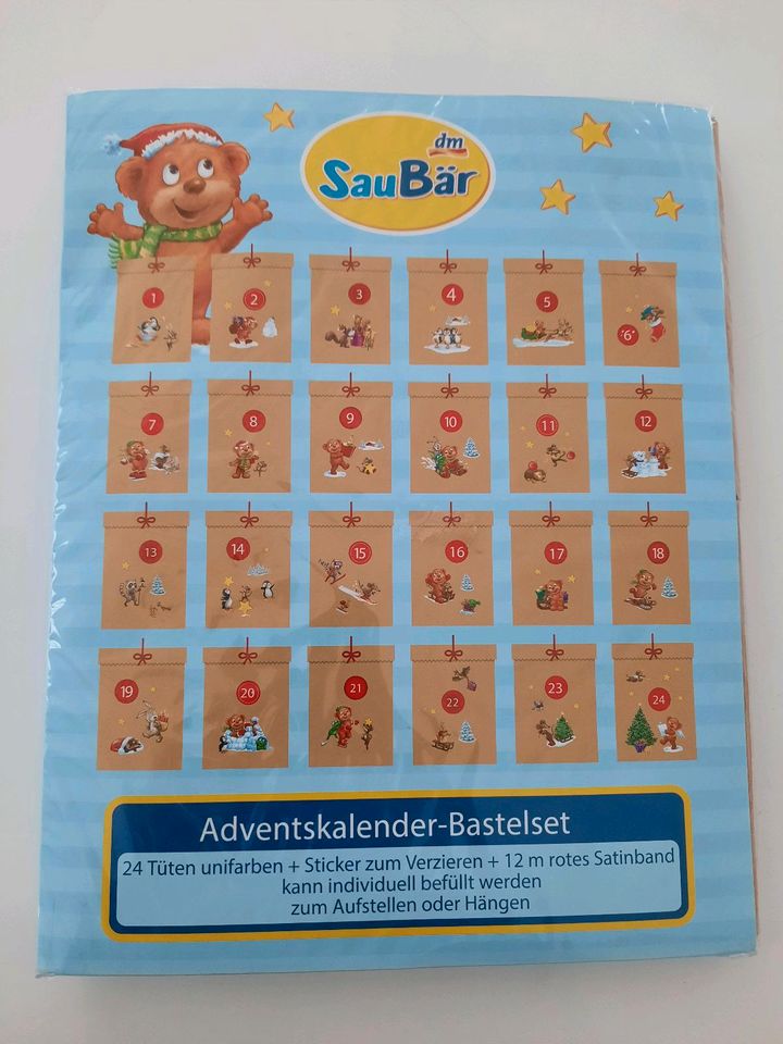 Adventskalender  Kalender SauBär Bastelset NEU DM Drogerie in Weißenfels