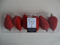 Weihnachten 6 Zapfen Rot Christbaumschmuck 8cm Bruchfest Wiesbaden - Erbenheim Vorschau