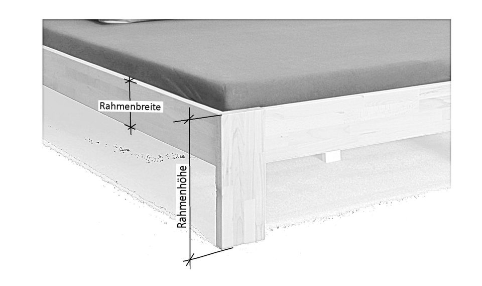 ✨ Neu Familienbett SARAS 260x200cm Rahmenhöhen 35-40-45-50cm ✨ in Lorup