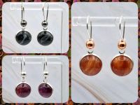 Ohrringe Ohrhänger Handmade Cabochon Resin Perle Lila Schwarz Baden-Württemberg - Freiburg im Breisgau Vorschau