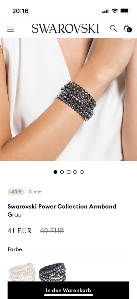 NEU: Swarovski Armband dunkelgrau (aktuelle Kollektion) in München