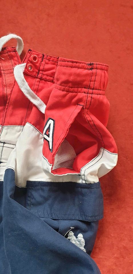 U.S. Polo Assn. Herren Badehose Gr. M Rot Weiß Blau aus USA in Frankfurt am Main