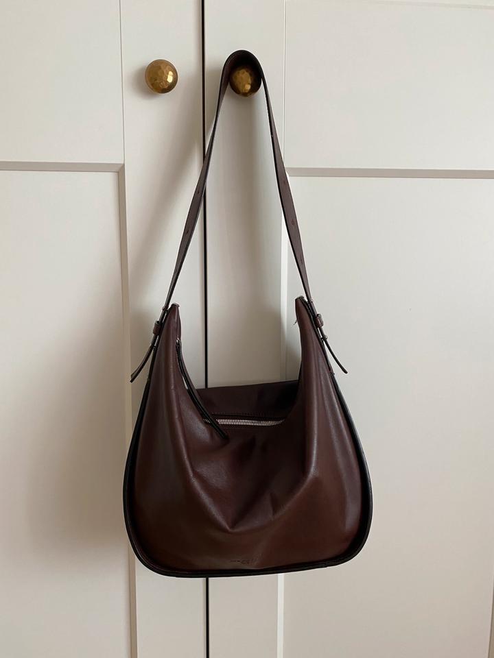 Marc O‘Polo Leder Hobo Bag in dunkelbraun Tasche Ledertasche in Leinfelden-Echterdingen