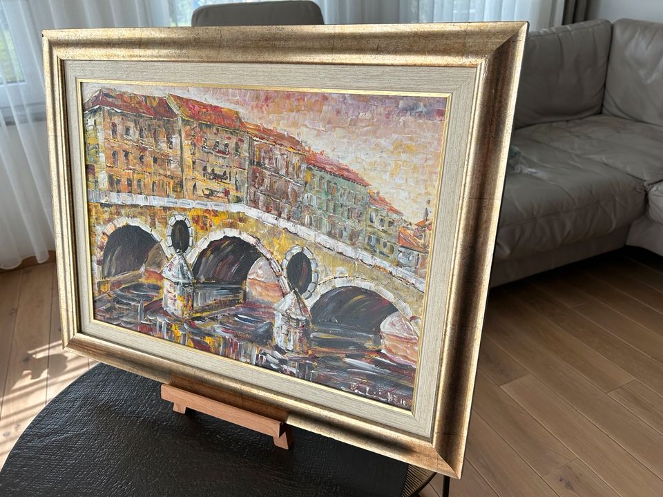Gemälde Bild Sarajevo Bosnien handgemalt in Ulm