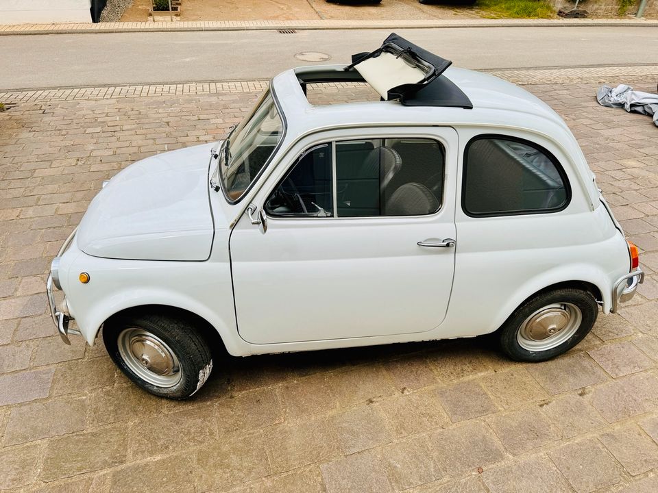 Fiat 500 Oldtimer Cabrio TOP Neue Reifen, Tüv , Libretti original in Holsthum