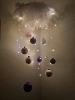 Weihnachten Ring Wolke Kugeln Lila Federn LED Beleuchtung Timer Unstrut-Hainich - Mülverstedt Vorschau