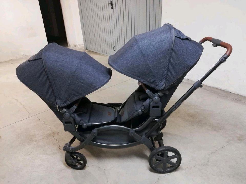 Kinderwagen Zwillinge mit Babyschale, Babywannne, kindersitz bis in Hartheim