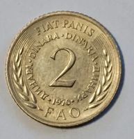 2 Dinar Münze Jugoslawien 1970 FAO Sondermünze Bayern - Trogen Vorschau