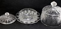 Glasschale 2 Deckel Schale Tischschale Konfektschale Haube DDR Thüringen - Kammerforst Vorschau