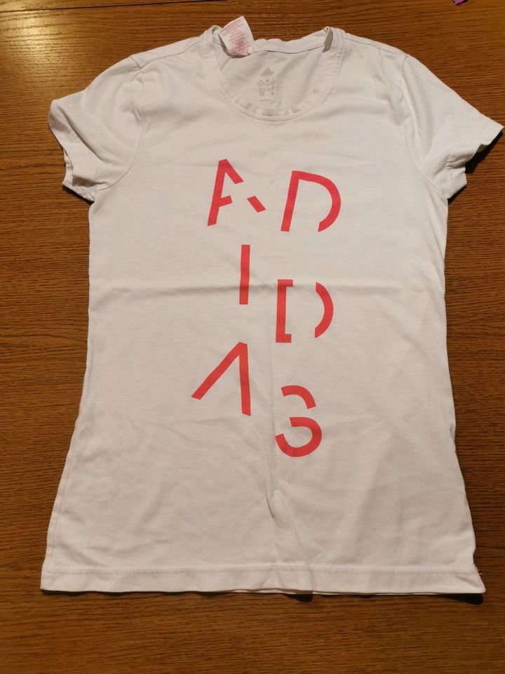 Adidas Mädchen T-Shirt Gr. 164 weiß/pink in Bothel Kreis Rotenburg, Wümme