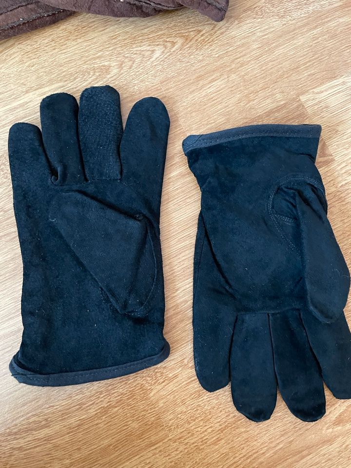 Wildlederhandschuhe Damen braun u schwarz S Oliver Gr 6,5 od 7 M in Bühl