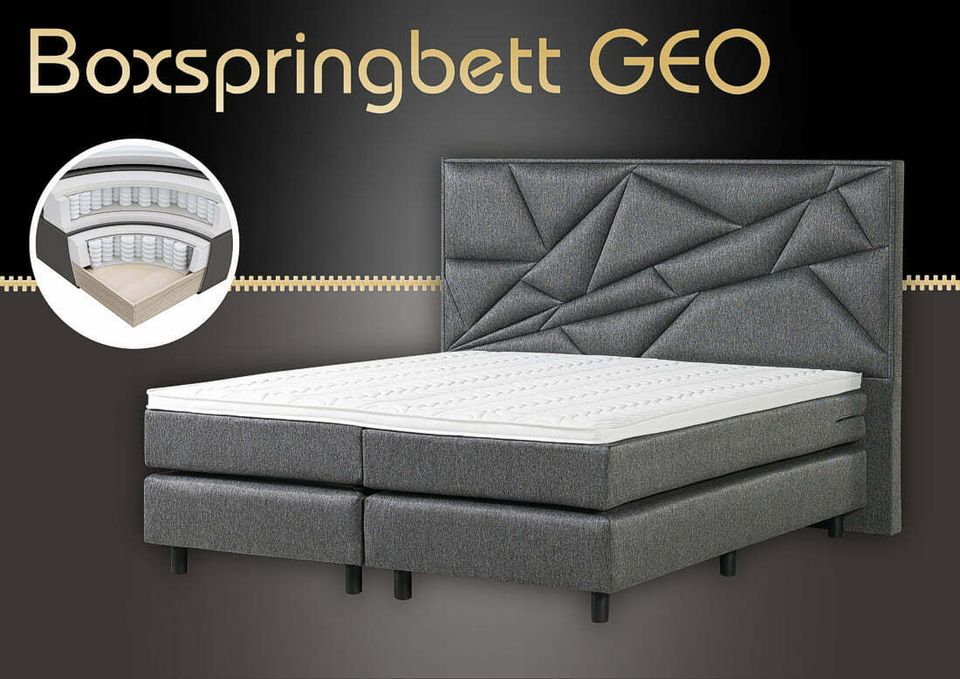 Boxspringbett GEO exklusiv 180x200cm incl. Topper in Hagen