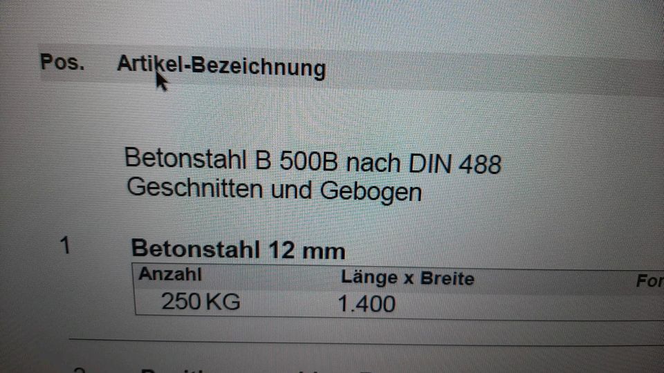 125 Betonstahl Bügel B 500B DIN 488 2,75€/Stck. in Oebisfelde-Weferlingen