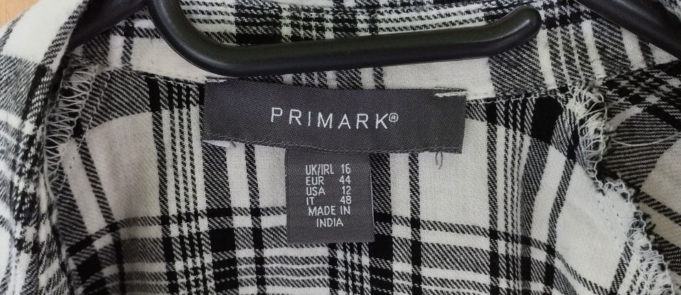 Damen Bluse Blusenhemd Primark Gr. 44 schwarz-weiß Baumwolle in Meisenheim