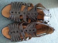 Sandalen Vollleder Taupe Gold Star Römer Sandalen Riemchen Hannover - Mitte Vorschau