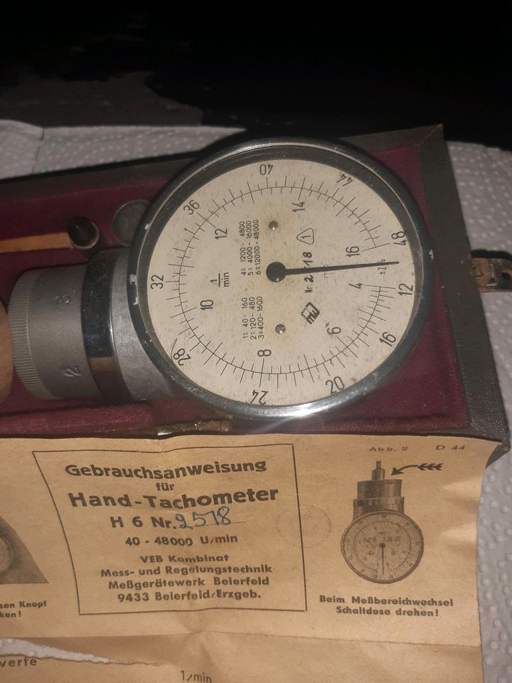 Hand-Tachometer Messgerät für IFA Fahrzeuge DDR in Neukloster