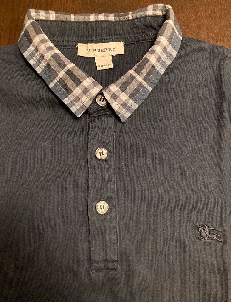 Polo-Shirt Burberry 150 blau 100% Baumwolle in Kranzberg