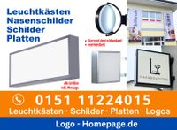 Leuchtbuchstaben Leuchkästen Platten Schilder Hartschaumplatte LED Leuchtdisplay Banner Leuchtkasten Leuchtreklame Aluminiumverbundplatte beleuchtetes Nasenschild mit Logo Platte München - Bogenhausen Vorschau