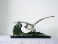 Grosse Bronze - Seeschwalbe auf Welle - J.Loriot , 77 cm breit Nordrhein-Westfalen - Hörstel Vorschau