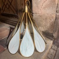 Deckenlampe Blüte Glas Messing vintage Gold alt Tropfen Nürnberg (Mittelfr) - Mitte Vorschau