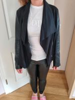 Blazer mit Kunstleder Zara Gr. S schwarz Bayern - Hirschaid Vorschau