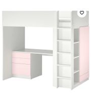 Ikea Hochbett Kinder + Matratze und Lattenrost weiß+rosa Hessen - Wiesbaden Vorschau