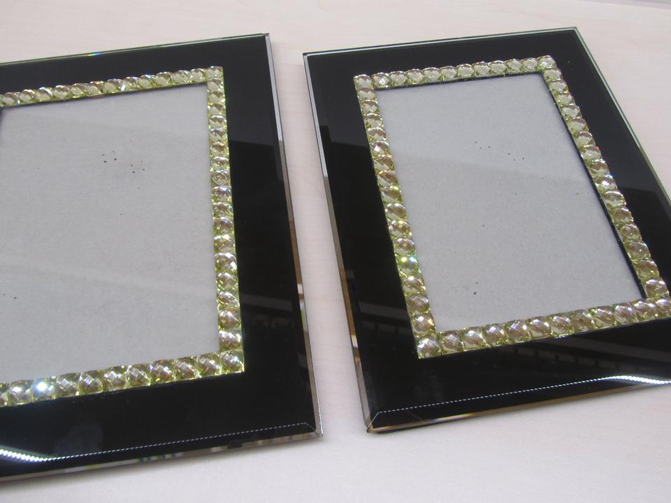 2 Bilderrahmen 10x15 + 12,7 x 17,8 cm Glas schwarz gold elegant in Dingolfing