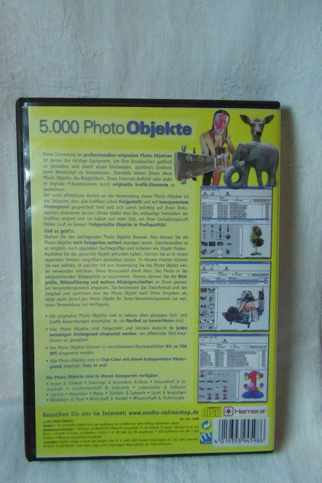 PhotoClip- Paket, Windows PC CD-Rom, 5000 Photo-Objekte, Grafik in Springe