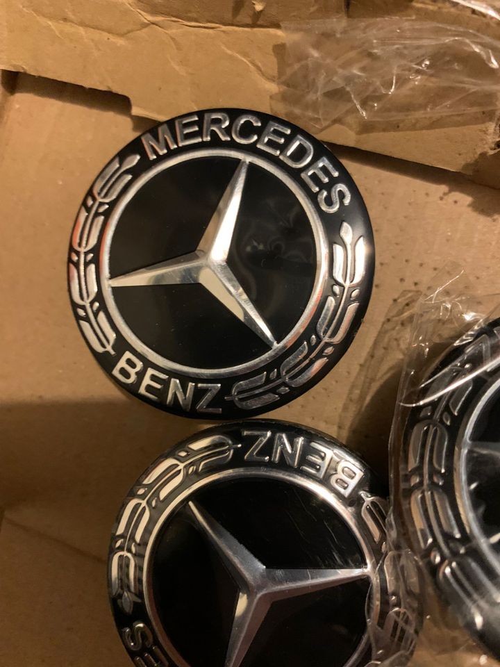 4x Mercedes Benz Nabendeckel Nabenkappen Radkappe Abzeichen Felge in Berlin