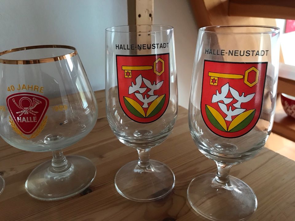 Biergläser DDR Halle/Saale in Coburg