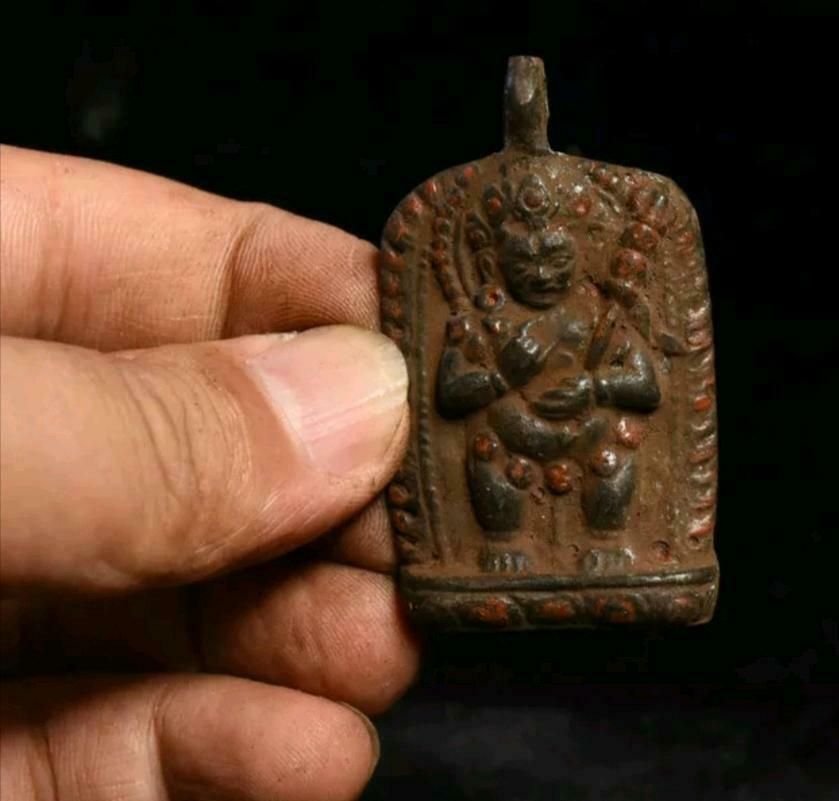 Antik Tibet Buddha - Mahakala Schutz-Amulett 2 in Hanau