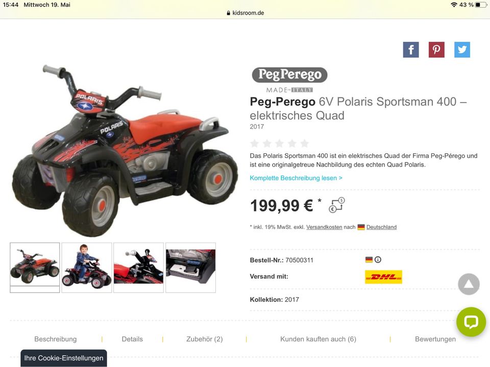 PEG Perego Polaris Quad für Kinder in Wölfersheim