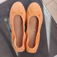 TAMARIS Schuhe Ballerina Gr. 38 Orange Veloursleder Hessen - Eschwege Vorschau