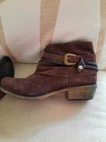 Coole braune Rauhleder Stiefeletten boots Gr. 39 - 1x getragen Saarland - Perl Vorschau