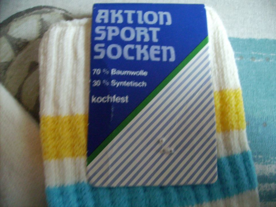 Sportsocken, retro / vintage - weiß - Gr. 39 - 41 in Bad Steben