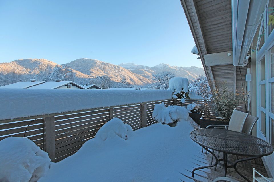 Blick bis zur Kampenwand in Aschau im Chiemgau