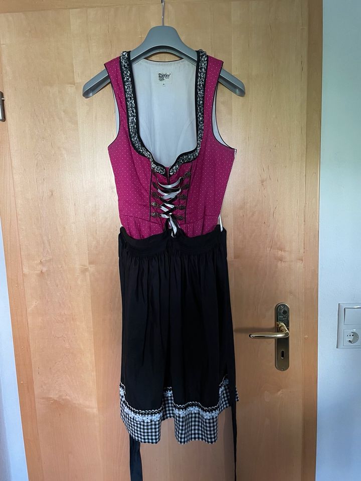 Distler Dirndl Gr. 42 Pink/Schwarz Punkte in Hof (Saale)