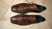 Ital. Lederschuhe, Gr 43, Lavorazione Artigiana, Schnürschuhe Bayern - Lenting Vorschau