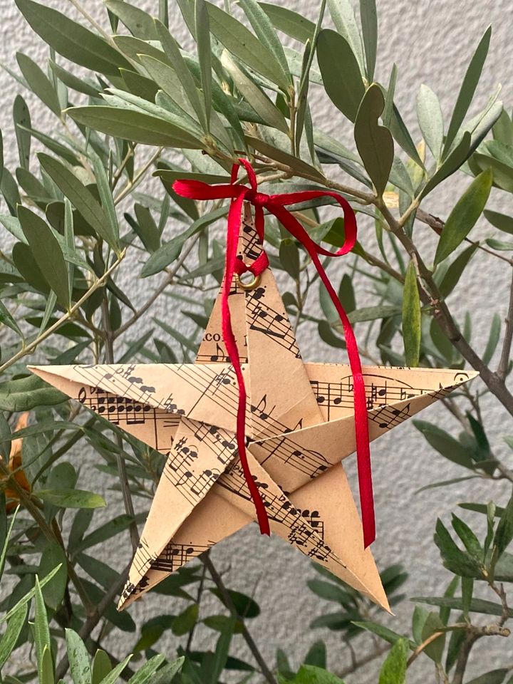 Vintage Papierstern Weihnachten Weihnachtsdeko Baumschmuck Anhän in Dresden