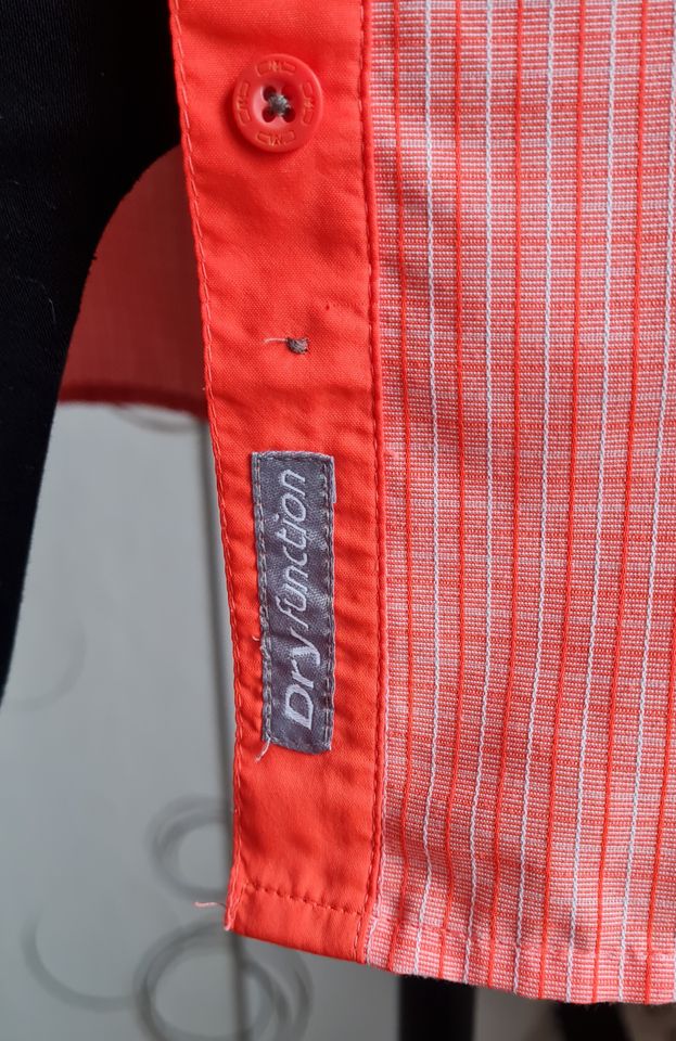 CMP – Damen Outdoorbluse Kurzarm – PFIRSISCH/ORANGE KARIERT in Leipzig