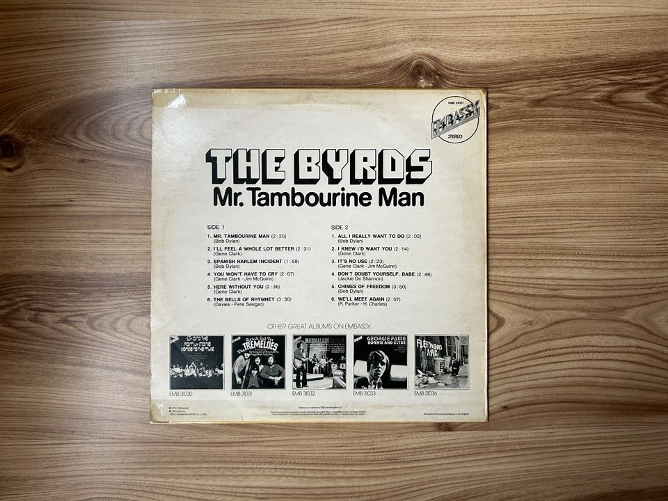 Schallplatte: The Byrds – Mr. Tambourine Man in Berlin