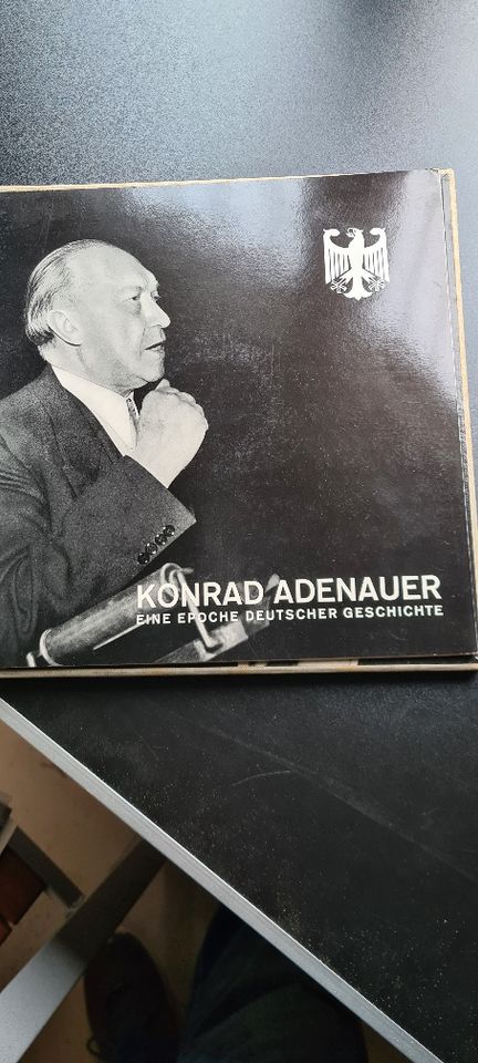 Historische Schallplatten,Reden Adenauer, Heuss,Erhardt in Düsseldorf