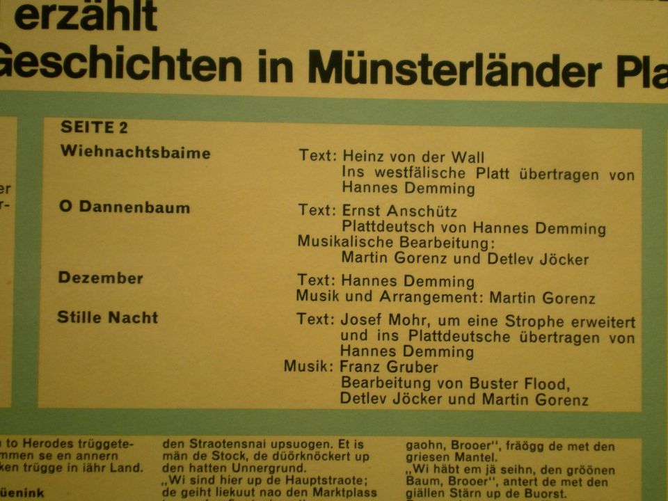 Hannes Demming De Kiepenkärl Segg Frohe Wiehnachten Platt LP in Wolbeck